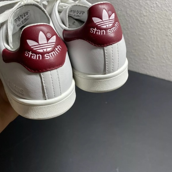 Adidas Raf Simons Stan Smith White Collegiate Burgundy Sneaker 6.5 - Picture 3 of 11